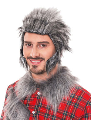 Perücke Wolf grau