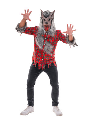 Hemd Werwolf Karos rot/schwarz 2XL/3XL
