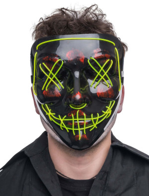 LED Maske Anonym grün | Kostümzubehör & Accessoires für Karneval & Halloween | Deiters