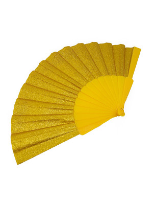 Fächer mit Glitzer gold