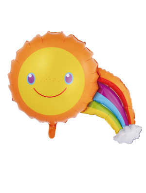 Folienballon Sonne und Regenbogen L