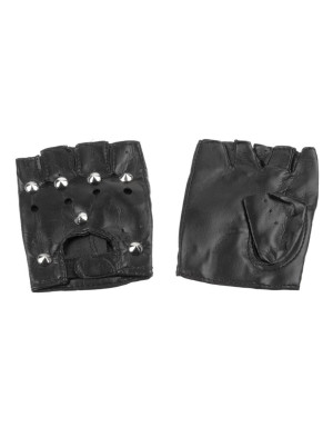 Handschuhe fingerlos Punker mit Nieten