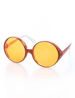 Brille große runde Gläser orange | Kostümzubehör & Accessoires für Karneval & Halloween | Deiters