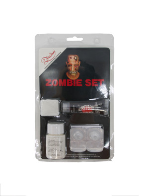 Schmink-Set Zombie 4-tlg. rot/weiß | Schminke zum Verkleiden für Karneval & Halloween | Deiters