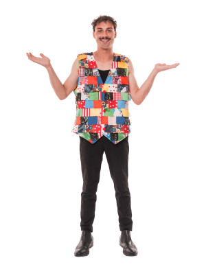 Lappenweste Herren bunt 4XL/5XL