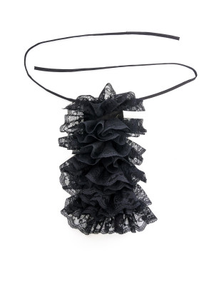 Jabot schwarz Spitze 30cm