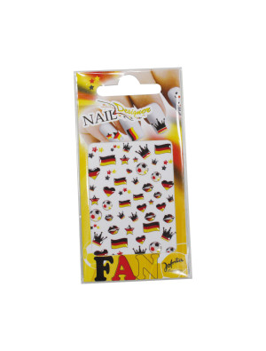 Fingernagel Sticker Deutschland schwarz/rot/gold