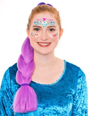 Braids 61cm violett Einheitsgröße