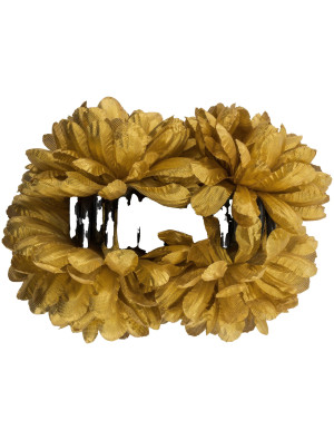 Haarklammer Blume gold