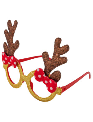 Brille Weihnachtselch gold/braun | Kostümzubehör & Accessoires für Karneval & Halloween | Deiters