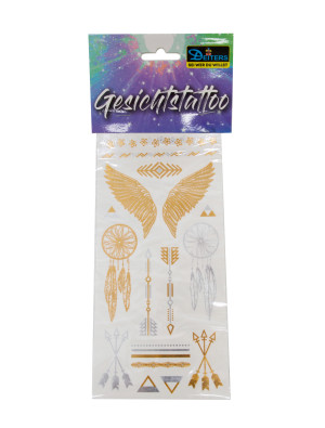 Tattoo Traumfänger Metallic gold/silber