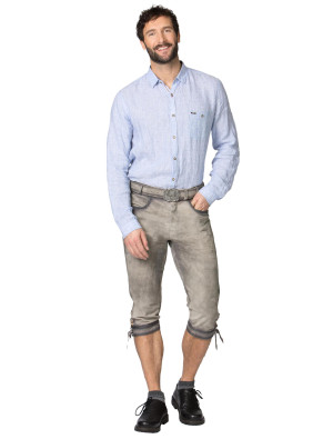 Lederhose Siegbert, Herren, Grau | Trachtenmode für Oktoberfest | Deiters