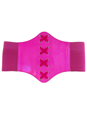 Korsettgürtel mit Knöpfen rosa one size