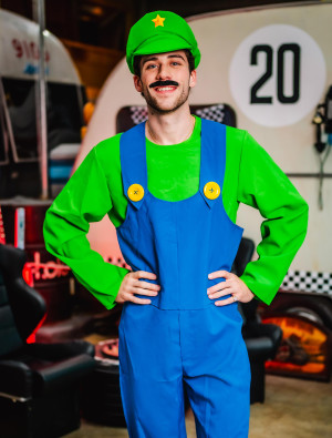Luigi Kostüm Klempner 3-tlg. | Kostüm für Halloween und Karneval | in versch. Größen | Deiters
