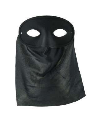 Augenmaske mit Schleier schwarz