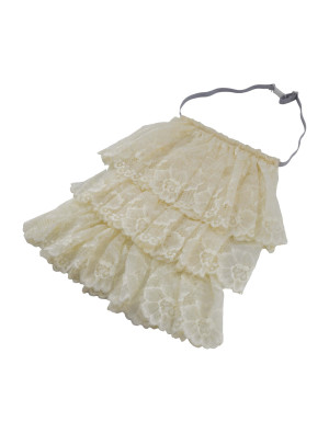 Jabot aus Spitze cremeweiß