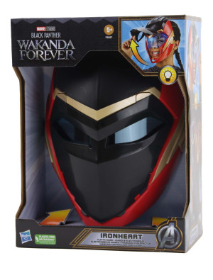 Maske Black Panther Ironheart mit Visier schwarz/rot/gold