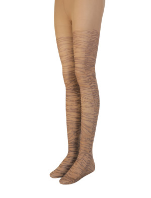 Strumpfhose Tiger Damen braun L/XL