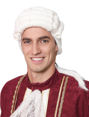 Perücke Marquis lockig mit Zopf weiß | Kostümzubehör & Accessoires für Karneval & Halloween | Deiters
