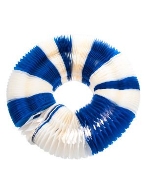 Seidenpapier Girlande blau/weiß 10m | Partydeko für Karneval, Halloween & mehr | Deiters
