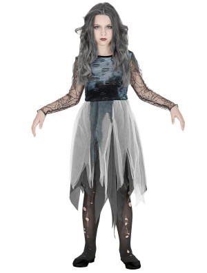 Geister Kostüm für Mädchen | Kleid Geist Kinder Weiß | Halloween Kostüm | Deiters