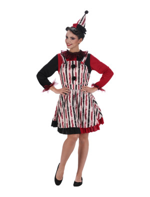Kleid Horrorclown 2-tlg. für Damen | Rot | Halloween Kostüm | Deiters
