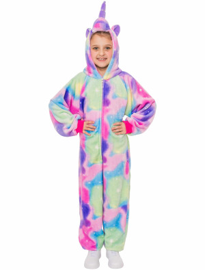 Overall Plüsch Einhorn 116/128 für Unisex in bunt | Karneval | Tierkostüme | Deiters