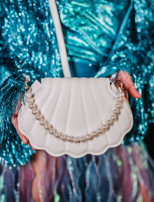 Tasche Muschel Damen weiß