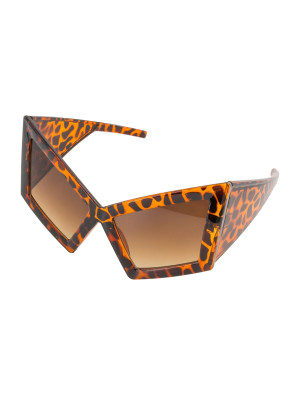 Brille Retro Leopard beige/braun