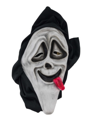Latexmaske Schrei schwarz/weiß