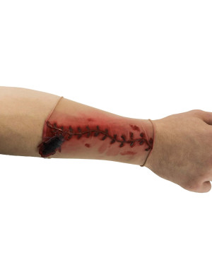 Armstrumpf Narbe mit Kakerlake beige/rot | Schminke zum Verkleiden für Karneval & Halloween | Deiters