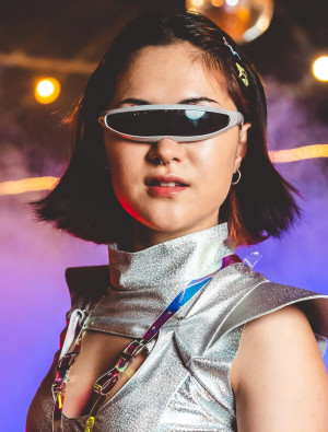 Brille Space silber
