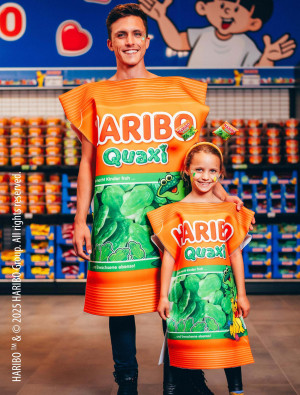 Kostüm HARIBO Quaxi Erwachsene weiß/grün one size