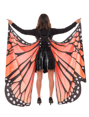 Flügel Schmetterling aus Stoff 85 x 130cm orange