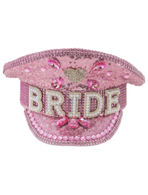 Kappe Pailletten Bride rosa one size