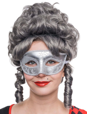Venezianische Maske in metallic silber