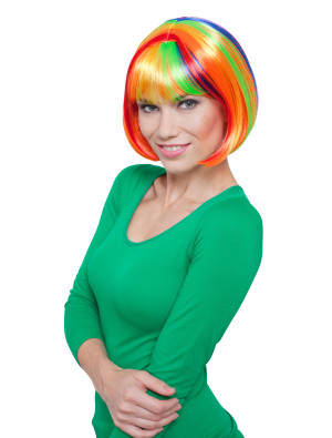 Perücke Bob mehrfarbig one size | Kostümzubehör & Accessoires für Karneval & Halloween | Deiters