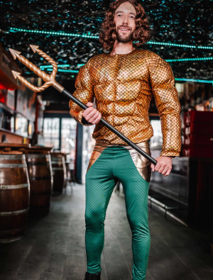 Leggings Wassermann Herren grün/gold S/M