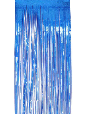 Lamettavorhang holographisch Glitzer 0,91 m x 2,44 m dunkelblau | Partydeko für Karneval, Halloween & mehr | Deiters