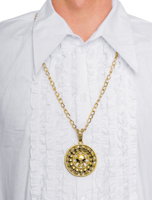 Halskette Piratenmedallion gold | Kostümzubehör & Accessoires für Karneval & Halloween | Deiters