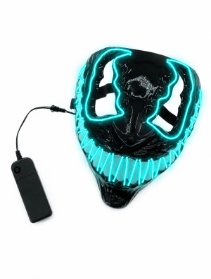 LED Maske Monster schwarz/blau