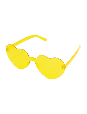 Brille Herz gelb