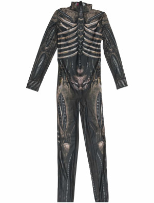 Skelett Kostüm für Damen | Jumpsuit Skelett Schwarz/Weiß | Halloween Kostüm | Deiters