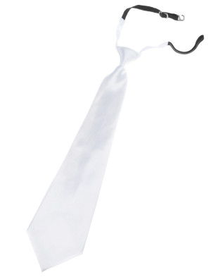 Krawatte Satin weiß