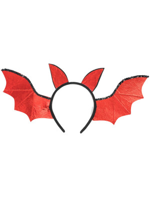 Haarreif Fledermaus rot