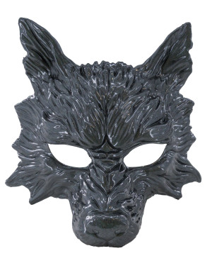 Maske Wolf silber