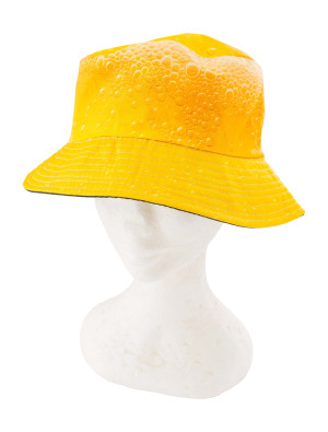 Fischerhut Bier wendbar gelb one size