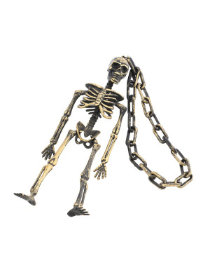 Deko Skelett zum Aufhängen 65cm gold | Partydeko für Karneval, Halloween & mehr | Deiters