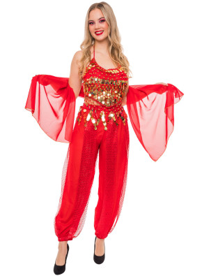 Bauchtänzerin Damen rot one size