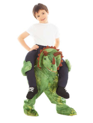 Kostüm Huckepack Triceratops für Mädchen in grün | Karneval | Tierkostüme | Deiters
